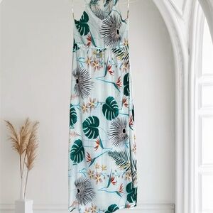 Collection by Zcezele Floral Tropical Maxi Dress Sz M, 012